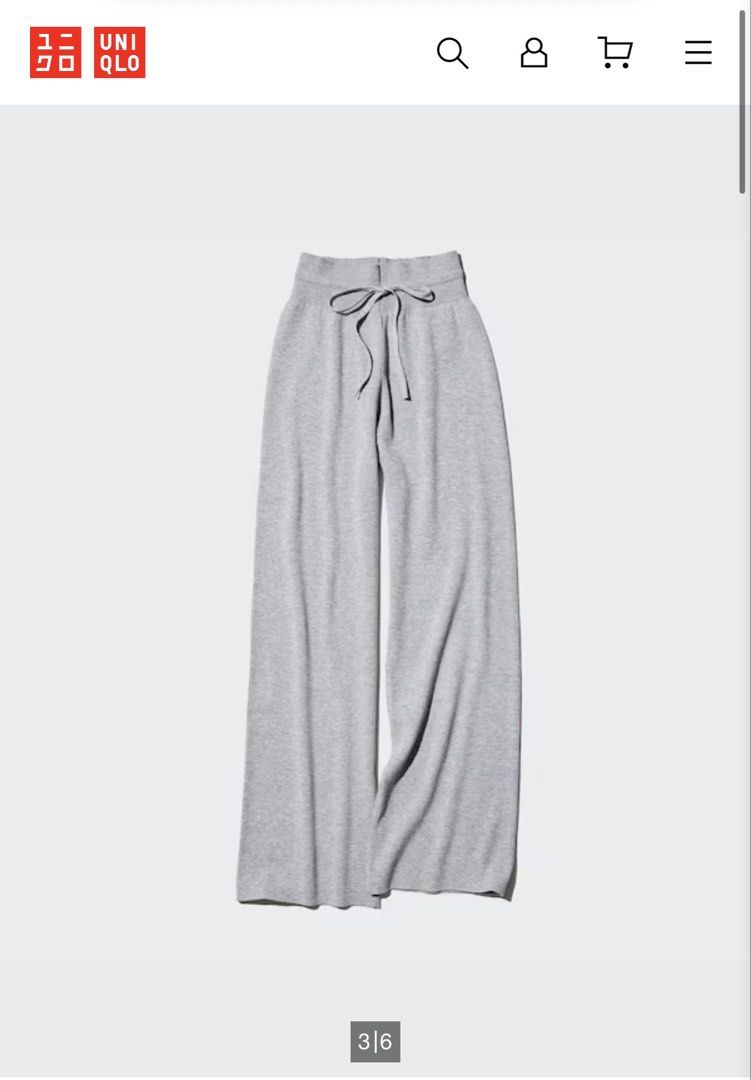 Uniqlo Washable Knit Pants (Category: Other Bottoms) located in Mabalacat. Submitted by uniqllojane_17 (Listing ID 1470603325, Image 2). Description: Size Medium 28-30" waistline 39" length.