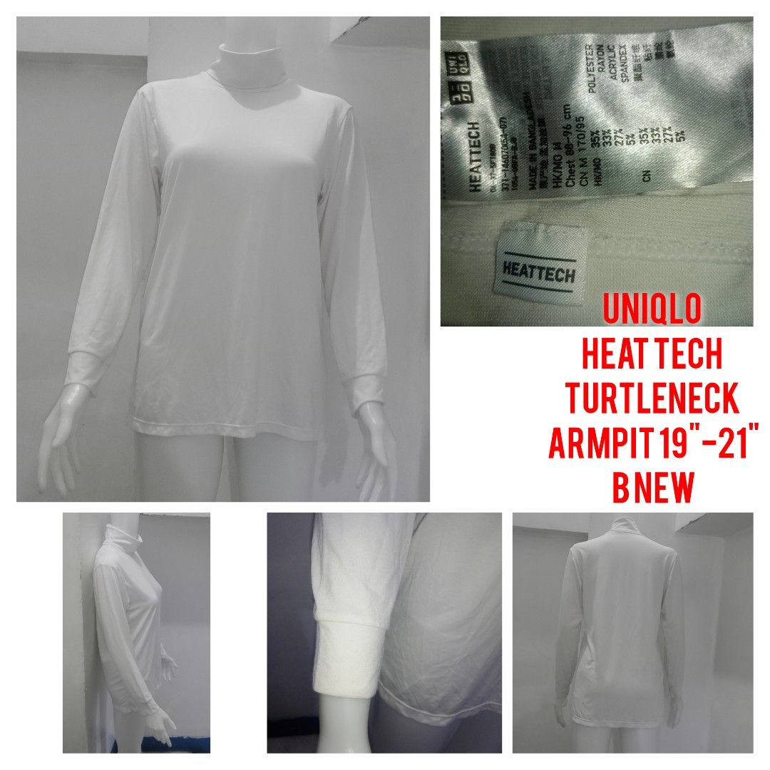 Uniqlo White Turtleneck Heattech (Category: Others Tops) located in Manila. Submitted by shoekendi (Listing ID 1470739929, Image 1). Description: looks new.