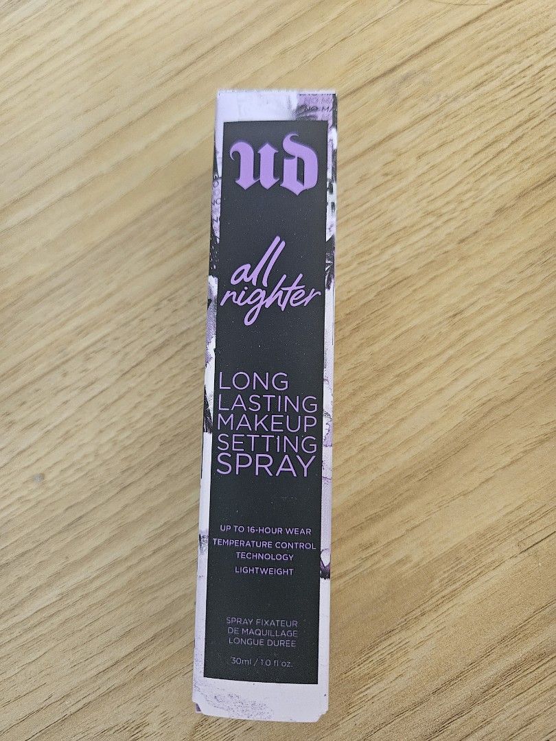 Urban Decay All Nighter Setting Spray Travel Size (Category: Makeup) located in Bacoor. Submitted by DG1014 (Listing ID 1470557637, Image 2). Description: - Authentic Urban Decay All Nighter Makeup Setting Spray - Travel size: 30ml / 1.0 fl. oz. - Brand new in original packaging - Two variants available: Vitamin C Cactus Flower Water or Temperature Control Technology - Long-lasting formula locks your makeup in place all day - Perfect addition to 