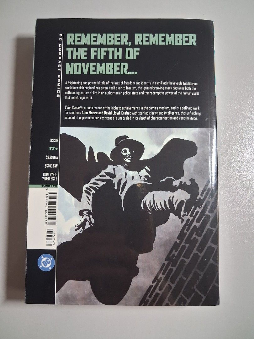 V for Vendetta DC Compact (Category: Comics & Manga) located in Manila. Submitted by platelicker (Listing ID 1470743007, Image 2). Description: VF+ condition MOP: GCash MOD: Lalamove c/o buyer Pasig loc PM for any inquiry.