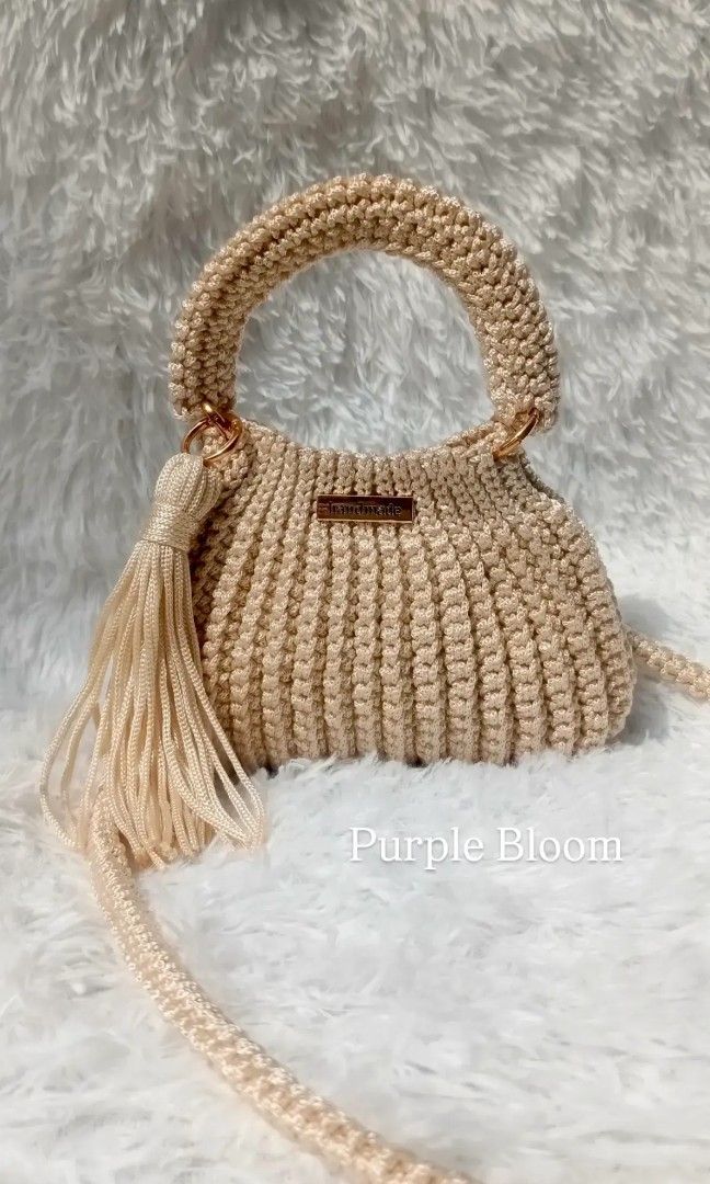 Victoria Bag (BEIGE) (Category: Shoulder Bags) located in Antipolo. Submitted by purple_bloom (Listing ID 1470666825, Image 1). Description: Hi po! Baka po maging interested kayo sa aming Victoria Bag! 👜✨ ‎Perfect po for personal use, gifts, or reselling. ‎VICTORIA BAG DETAILS: ‎Size: 7x9 inches with Tassel ‎100cm Romanian Cord Strap ‎Magnetic Lock ‎Gold Metal Accessories ‎3mm Tiny Cord/Polypropylene Yarn ‎PRICE: ₱800 each ₱600 each (Minimum of 