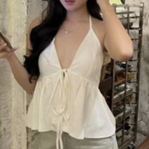 vietnam linen tie front cami top (Category: Sleeveless) located in San Pablo. Submitted by aceinorv (Listing ID 1470683572, Image 3). Description: - vietnam brand - fits 30” - 33” bust - great quality.