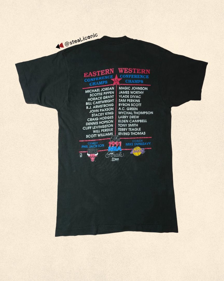 Vintage 1991 NBA Finals shirt (Category: Tshirts & Polo Shirts ) located in Tanza. Submitted by steal.iconic (Listing ID 1470703690, Image 2). Description: 𝗖𝗢𝗟𝗟𝗘𝗖𝗧𝗜𝗢𝗡 𝟬𝟬𝟭 ‼️ 𝗠𝗶𝗻𝗲 & 𝗦𝘁𝗲𝗮𝗹 𝗕𝗮𝘀𝗶𝘀. The listed price is the Steal price (₱𝟯,𝟴𝟬𝟬), while the Mine price is ₱𝟯,𝟯𝟬𝟬. To mine an item, use the "Make Offer" feature and submit the Mine price. Once an item has been mined, we will post it on our social media pages