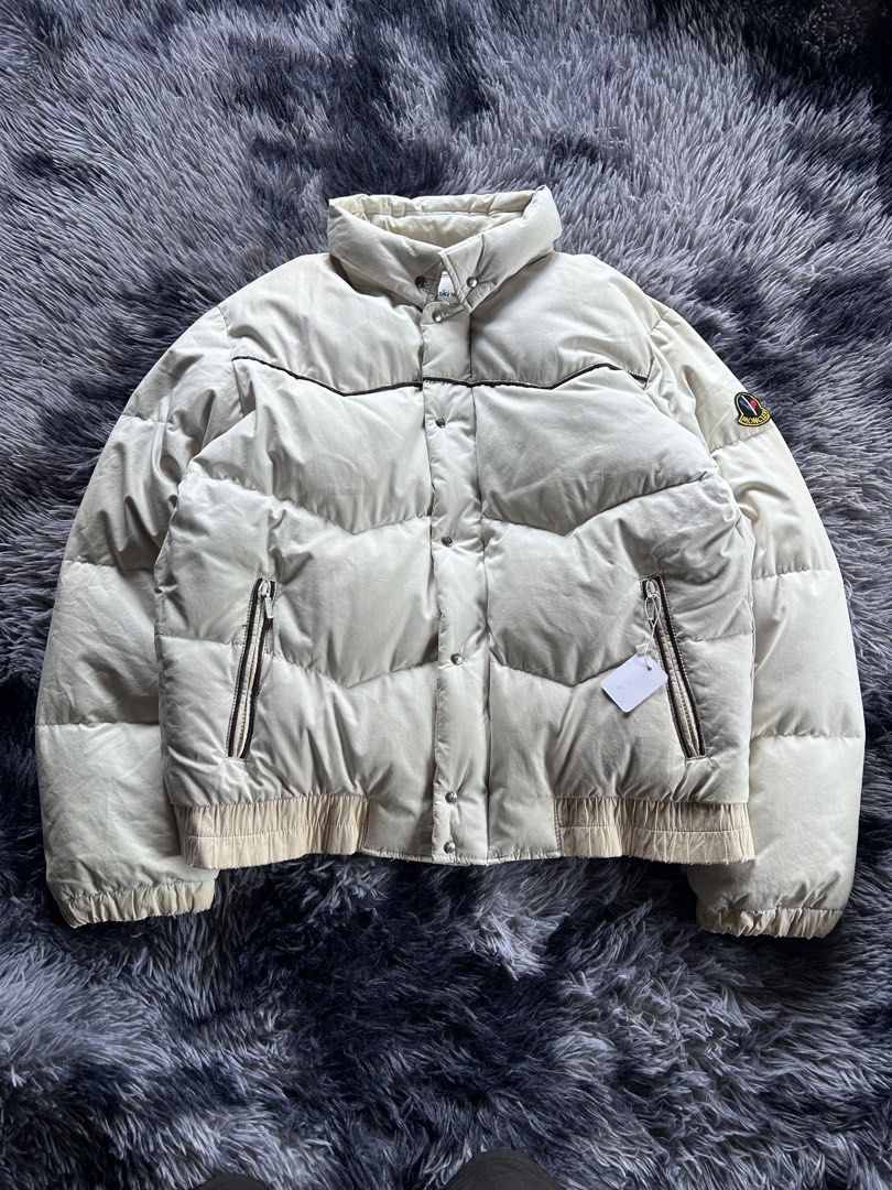 Vintage 80’s Moncler x Asics Puffer Jacket (Category: Coats, Jackets and Outerwear) located in Banaybanay. Submitted by prettysixtythrift_17 (Listing ID 1470632345, Image 1). Description: Vintage 80’s Moncler Puffer Jacket ▪️Length: 26 ▪️Width: 24 ▪️Color Rate: 10/10 ▪️Condition: Excellent ▪️Issue: Uploaded/Unoticed.