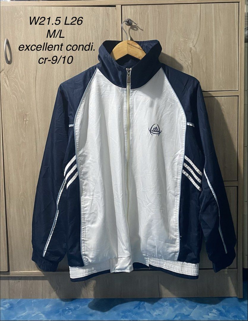 Vintage Adidas windbreaker jacket (Category: Coats, Jackets and Outerwear) located in Binan City. Submitted by rnj_affordable (Listing ID 1470728455, Image 1). Description: off/legit only no issue needwash lang.