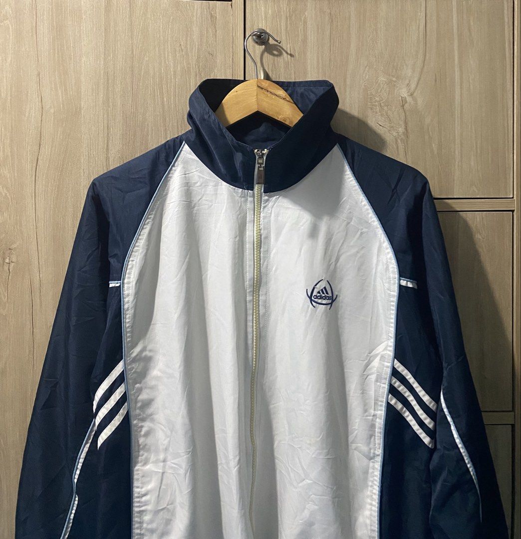 Vintage Adidas windbreaker jacket (Category: Coats, Jackets and Outerwear) located in Binan City. Submitted by rnj_affordable (Listing ID 1470728455, Image 2). Description: off/legit only no issue needwash lang.