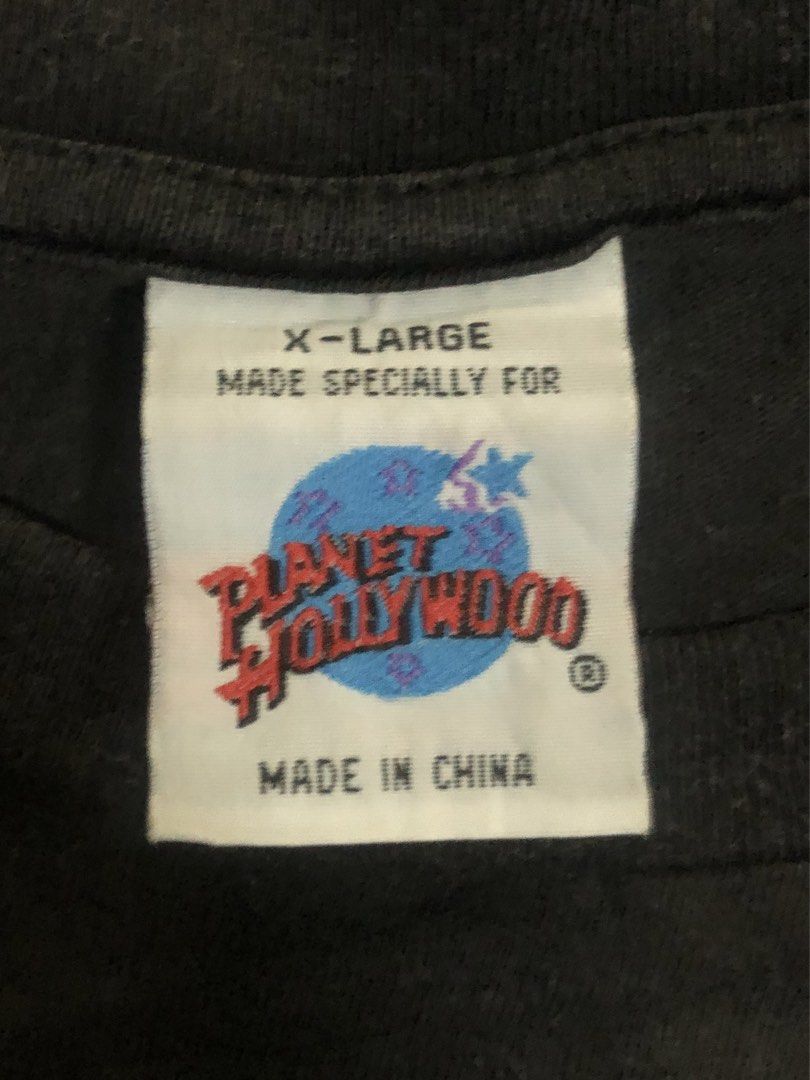 Vintage Planet Hollywood Paris Tee (Category: Tshirts & Polo Shirts ) located in Tarlac. Submitted by geegeegoods (Listing ID 1470715248, Image 3). Description: Vintage Planet Hollywood Paris Tee Size XL on tag Color Rate: 8/10 Good condition Issue: pinhole, hairline cracks and good vintage fade.
