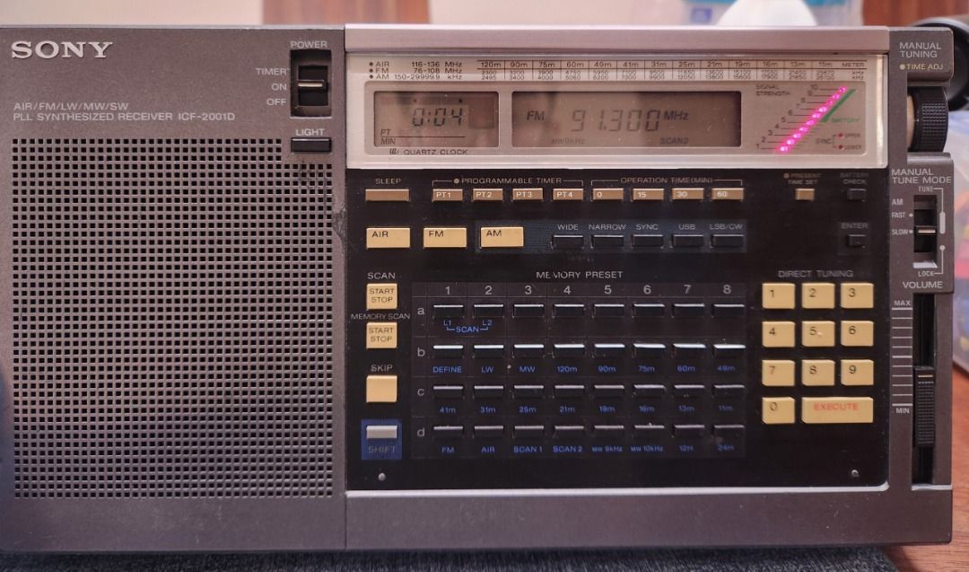Vintage Sony ICF-2001D World Band Receiver with Original Box, Audio ...