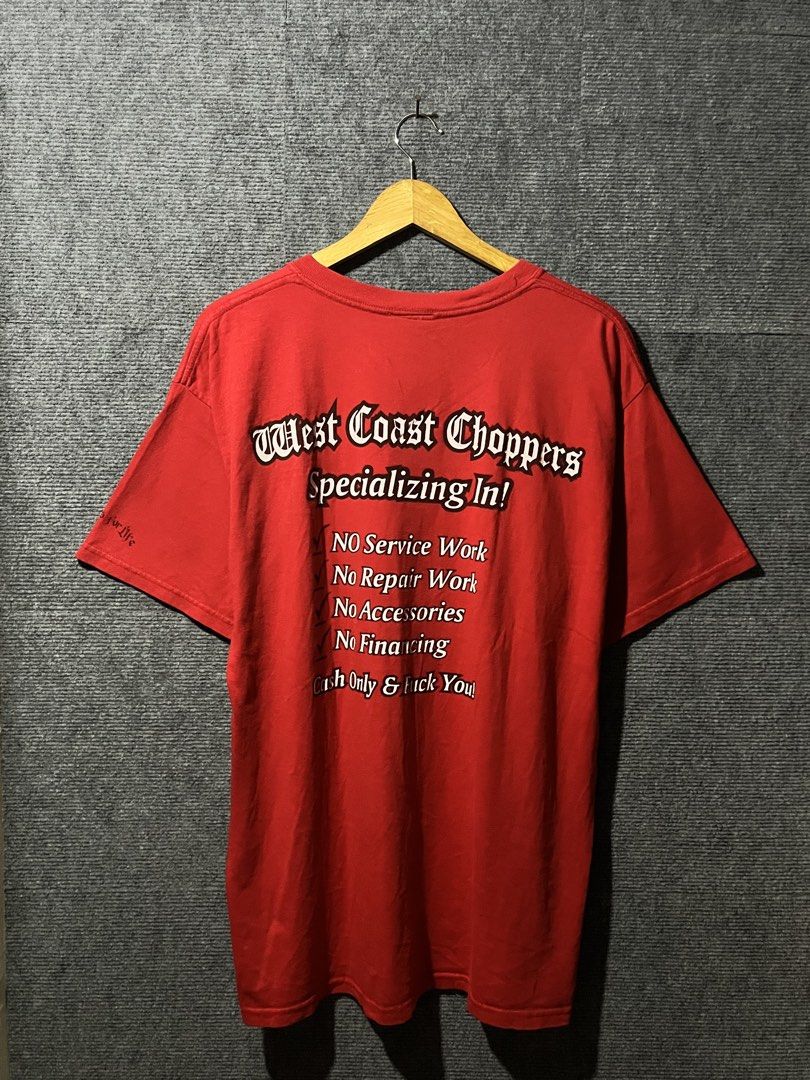 VINTAGE WEST COAST CHOPPERS (Category: Activewear) located in Naga. Submitted by goodfinds_only.v1 (Listing ID 1470678634, Image 3). Description: FOR SALE -VINTAGE WEST COAST CHOPPERS SIZE:LARGE ON TAG MEASUREMENTS WIDTH:22 INCHES LENGTH:29 INCHES COLOR RATE:9/10 GOOD CONDITION FLAW MINOR HAIRLINE NO OTHER ISSUE PRICE ✉️ DM ME TO PURCHASE! LOC:NAGA CITY BICOL.