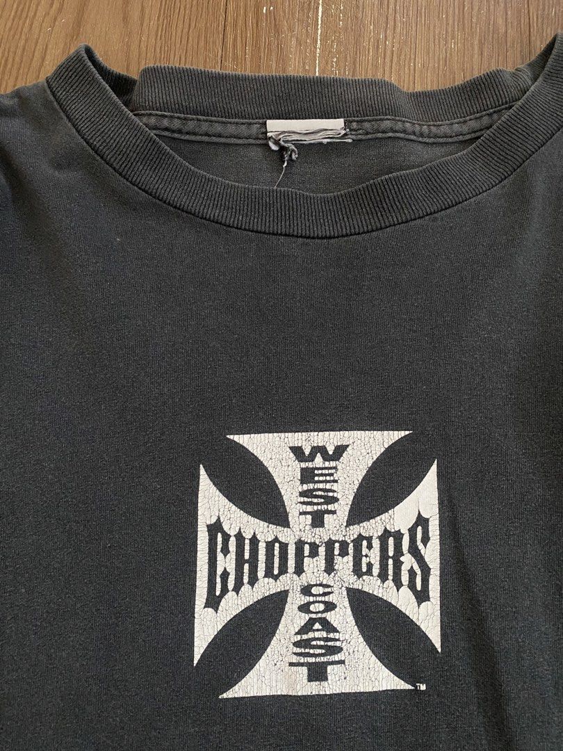vintage Westcoast choppers longsleeve (Category: Coats, Jackets and Outerwear) located in Bacoor. Submitted by cameronthomaz (Listing ID 1470613190, Image 3). Description: westcoast choppers vintage longsleeve 25x32 good condition issue: fading, cut tag ₱1800 📍 bacoor/ laspinas.