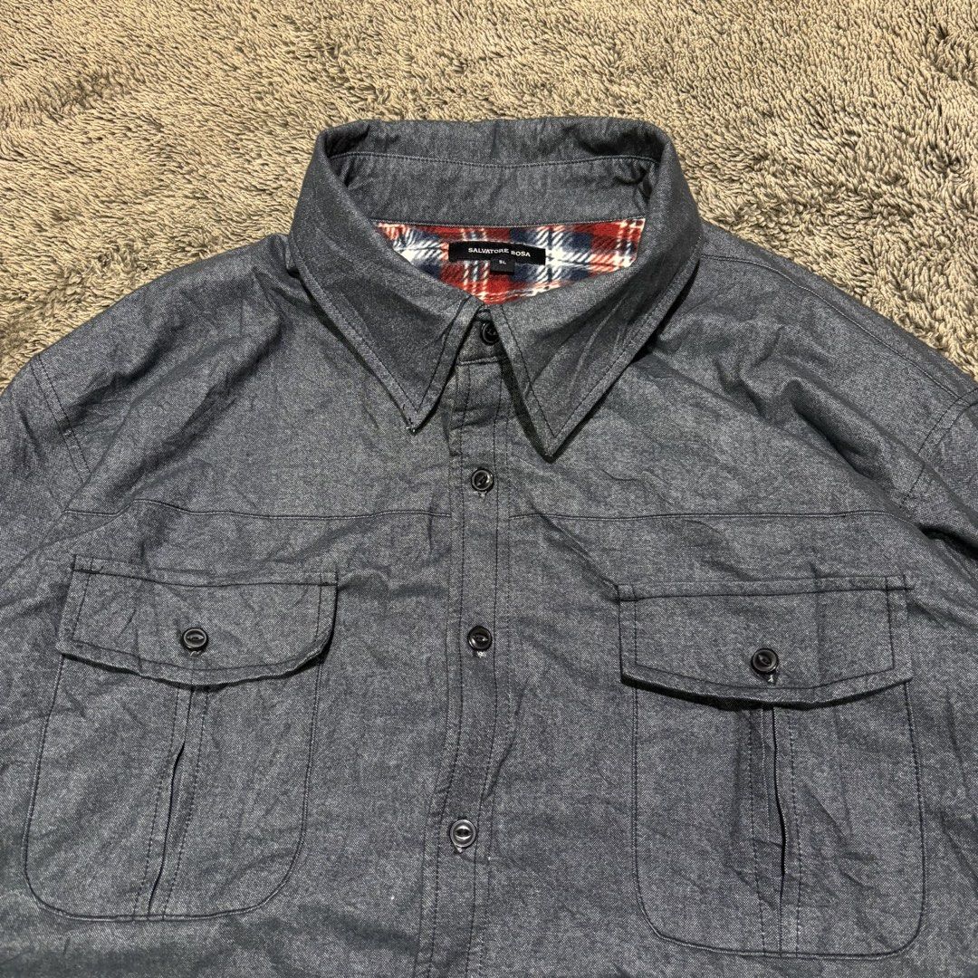 Vintage Wool Button Up Longsleeves (Category: Formal Shirts) located in La Trinidad. Submitted by lygin (Listing ID 1470710537, Image 2). Description: Price : 100 Pesos Brand : Salvatore Bosa Type : Vintage Wool Button Up Longsleeves Size: XL Width : 26” Length : 32” Condition : Excellent/Like New Color rate : 10/10 PS : High Quality Yung Tela with inner plaid lining - Color May Vary Due To Lightings.