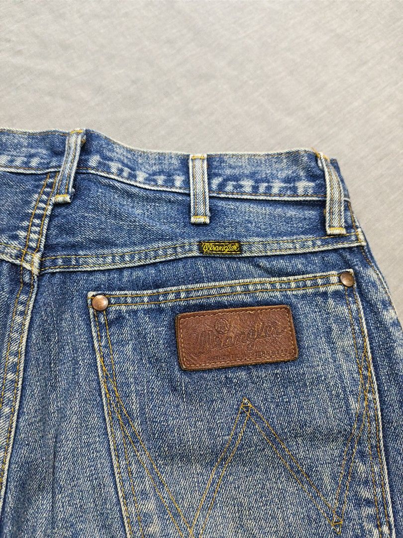 Vintage wrangler jeans (Category: Jeans) located in Baguio. Submitted by used_clothing2600 (Listing ID 1470677062, Image 3). Description: Vintage wrangler MA706 denim jeans made in japan size 32 excellent condition measurements waist 16 inches front rise 11.5 thigh 12 knee 10 inseam 33 length 45 leg opening 9 P 800.