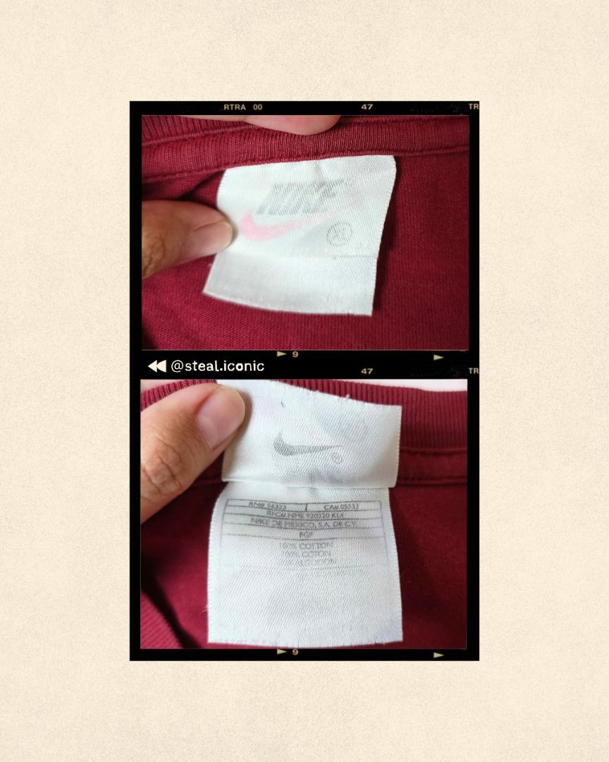 Vintake 1990s Maroon Nike shirt (Category: Tshirts & Polo Shirts ) located in Tanza. Submitted by steal.iconic (Listing ID 1470704872, Image 2). Description: 𝗖𝗢𝗟𝗟𝗘𝗖𝗧𝗜𝗢𝗡 𝟬𝟬𝟭 ‼️ 𝗠𝗶𝗻𝗲 & 𝗦𝘁𝗲𝗮𝗹 𝗕𝗮𝘀𝗶𝘀. The listed price is the Steal price (₱𝟭,𝟬𝟬𝟬), while the Mine price is ₱𝟳𝟬𝟬. To mine an item, use the "Make Offer" feature and submit the Mine price. Once an item has been mined, we will post it on our social media pages 