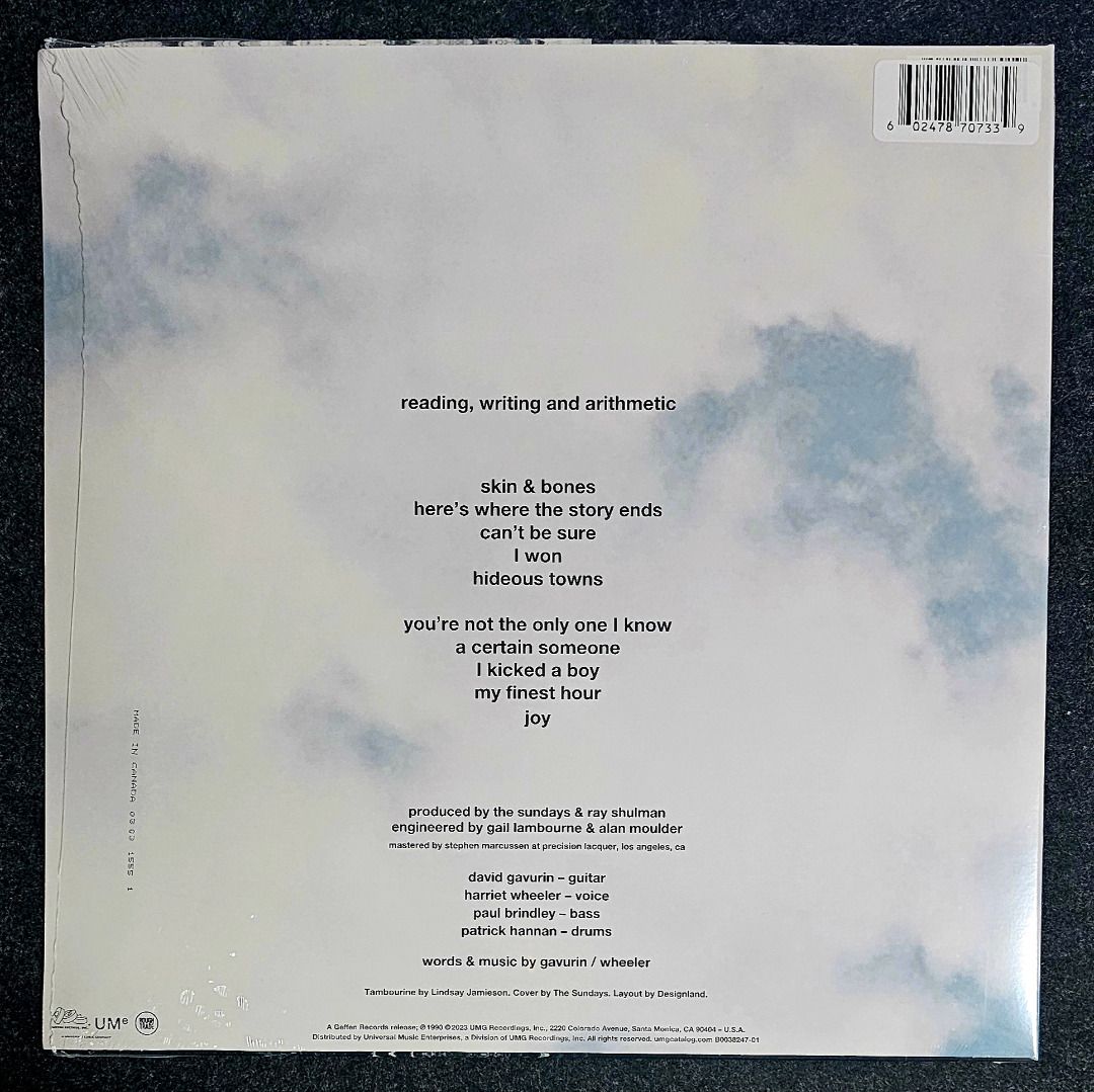 [Vinyl LP] The Sundays – Reading, Writing And Arithmetic (Category: Vinyls) located in Cainta. Submitted by bunnygod (Listing ID 1470596930, Image 2). Description: US pressed, 2025 Geffen Records – B0038247-01 📀 📂 New/Sealed 🎶 Indie Rock/Alternative Rock A1 Skin & Bones A2 Here's Where The Story Ends A3 Can't Be Sure A4 I Won A5 Hideous Towns B1 You're Not The Only One I Know B2 A Certain Someone B3 I Kicked A Boy B4 My Finest Hour B5 Joy .