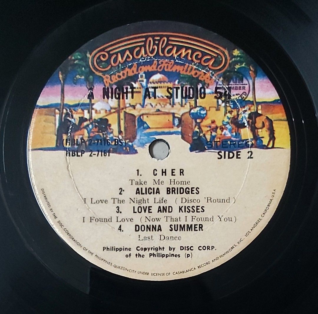 vinyls A Night At Studio 54 OST 2lps (w/ issue) (Category: Vinyls) located in Antipolo. Submitted by rlt1870 (Listing ID 1470571772, Image 3). Description: issue is it has no cover album, just the 2 records. ill provide something else. records are in good condition. local made vinyl from Disc Corp. Antipolo Rizal .