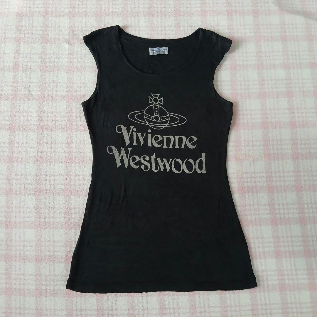 Vivienne Westwood Tank Top (Category: Sleeveless) located in Mangaldan. Submitted by used2.wearwomens (Listing ID 1470676206, Image 1). Description: Good Condition No Issue Size On Tag Width 15 Length 26 Kindly Check All Posted Pictures.