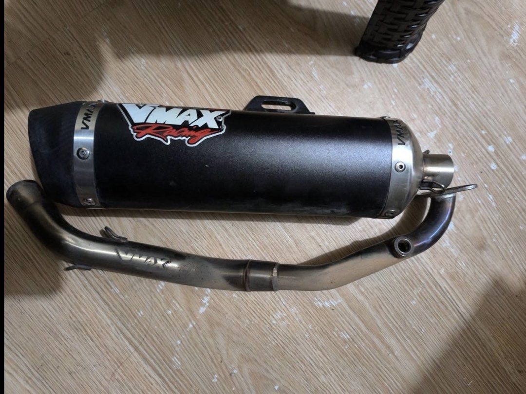 VMAX Racing Exhaust Pipe Silencer (Category: Mufflers, Exhaust Parts & Accessories) located in Pasay City. Submitted by 817emceemaa (Listing ID 1470736073, Image 2). Description: VMAX Pipe for Honda ADV 160 elbow & pipe good as new, ready to use superb sa porma not too loud ang tunog LTO approved PM for sound check Bacoor location or Okada Manila - Brand: VMAX Racing motorcycle exhaust system - Design: High-performance with sleek black canister a