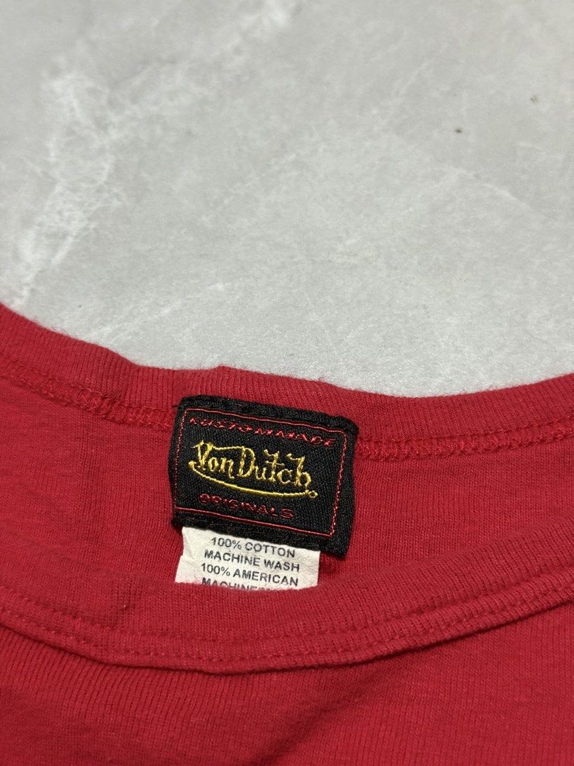 Von Dutch tank top (Category: Sleeveless) located in Calumpit. Submitted by Essentiality (Listing ID 1470620702, Image 3). Description: Von Dutch tank top 14x15.5 M on tag ₱850.