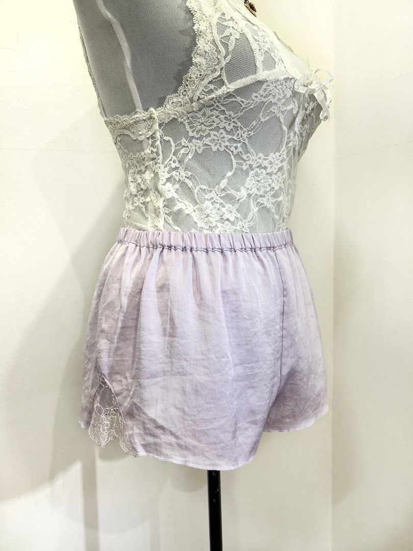VS Lilac Lace Nightie Shorts (Category: Shorts) located in Quezon City. Submitted by cooroe.mnl (Listing ID 1470679812, Image 3). Description: Waist 28-34, length 9 10/10.