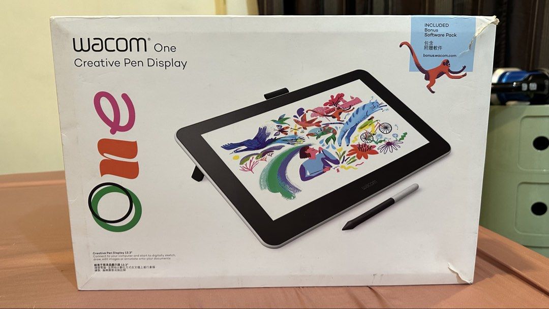 Wacom One Creative Pen Display 13.3 (Category: Laptops & Notebooks) located in Manila. Submitted by twistedfroi (Listing ID 1470563655, Image 2). Description: Wacom One Creative Pen Display 13.3 - Great working condition, plug and play - Complete package such as cables, pen, and desk mat (no item missing) - Box slightly damaged and dirt from dust ❗️Included free Wacom Intuos Draw (see images attached) ❗️ RFS: Rarely used Shipping only through cou