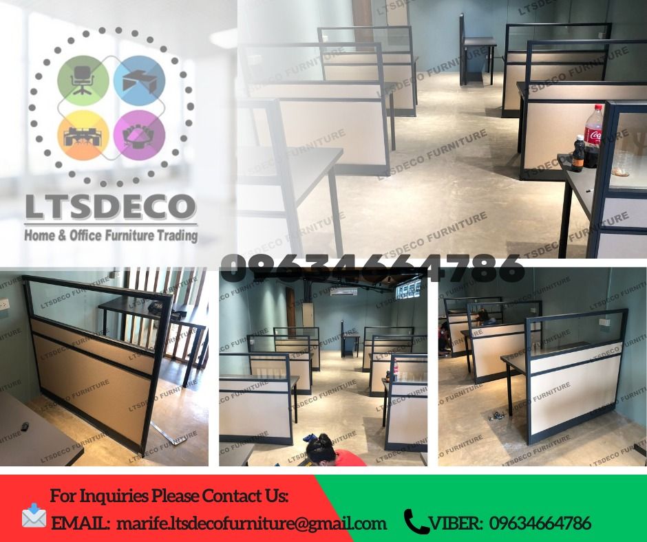wall panel divider office partition furniture (Category: Office Furniture & Fixtures) located in Quezon City. Submitted by abbiedy (Listing ID 1470565838, Image 1). Description: 👉Are you looking for WORKSTATION, MODULAR CUBICLES OFFICE PARTITION, and OFFICE FURNITURE SUPPLIER? LTSDECO Furniture, is direct supplier, manufacturer, and trusted provider of high quality, affordable and durable modular office divider partition, home and office furnitu