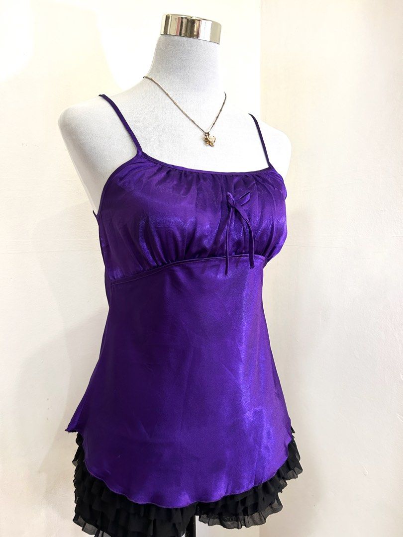 Whimsigoth Vibrant Violet Satin-Style Bustier Cami (Category: Sleeveless) located in Quezon City. Submitted by cooroe.mnl (Listing ID 1470680296, Image 3). Description: M Seller’s fav! 10/10 .