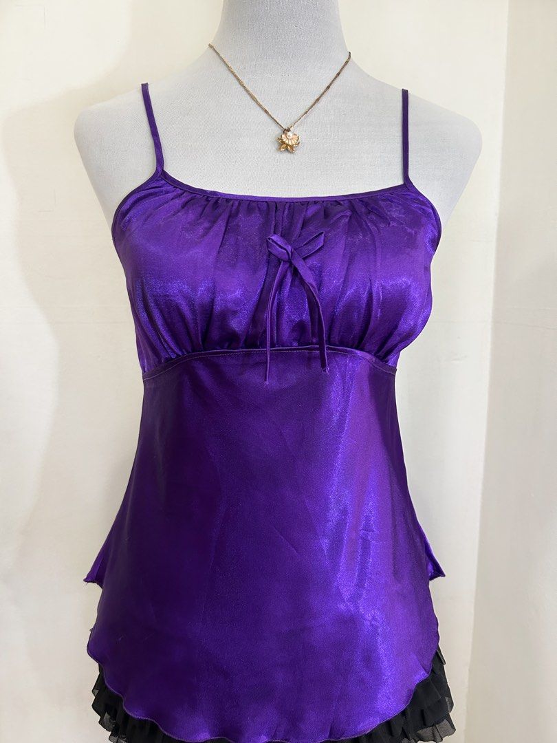 Whimsigoth Vibrant Violet Satin-Style Bustier Cami (Category: Sleeveless) located in Quezon City. Submitted by cooroe.mnl (Listing ID 1470680296, Image 2). Description: M Seller’s fav! 10/10 .