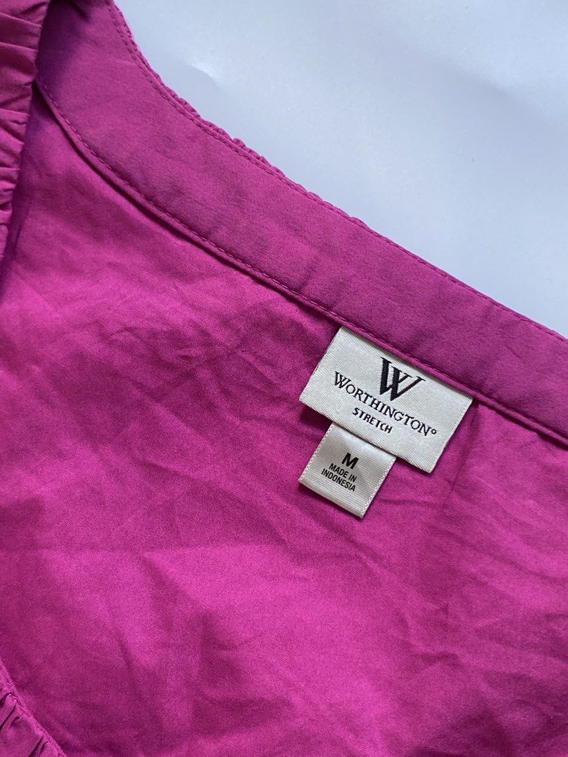 Whimsygoth Magenta Dye Feminine Top (Category: Blouses) located in Manila. Submitted by petalfinds_ (Listing ID 1470646470, Image 2). Description: ˚⊱🪷⊰˚ magenta dye feminine top ౨ৎ 𝐛𝐫𝐚𝐧𝐝: worthington ౨ৎ 𝐬𝐢𝐳𝐞: medium to semi large 🫧⋆｡˚ 𝐝𝐞𝐭𝐚𝐢𝐥𝐬: ANG GANDA NITOOO! 😭🤍 no issue! ─── ⋆⋅☆⋅⋆ ── 「 ✦ 𝐍𝐎 𝐂𝐎𝐃𝐄, 𝐈𝐍𝐕𝐀𝐋𝐈𝐃 𝐌𝐈𝐍𝐄 ✦ 」 𝓹𝓻𝓲𝓬𝓮: 159 𝓬𝓸𝓭𝓮: reverie.