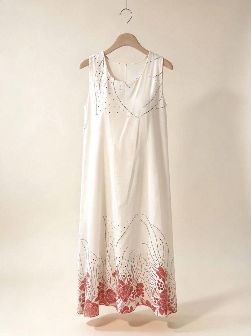 White Sleeveless with Floral Patterns (Category: Dresses) located in Manila. Submitted by meedclothing (Listing ID 1470680716, Image 1). Description: - Size: M-L 📌 PLEASE READ BEFORE ORDERING: ⏳ Reservation: Strictly 2 days only 📦 Shipping: Everyday except Sundays & holidays ♻️ Condition: Pre-loved / used item ❌ No cancellation of orders 💰 Fixed price IMPORTANT NOTE: Since this is a pre-loved/used item, please manage your expectations. Minor s
