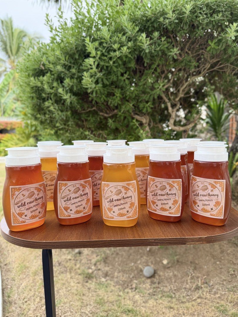 Wild Raw Honey Unfiltered 220ml Bottles (Category: Fresh Produce) located in Butuan. Submitted by tylenol168 (Listing ID 1470737382, Image 1). Description: - 100% pure, unfiltered, and raw wild honey - Convenient 220ml plastic bottle with a mess-free white flip-top cap - Harvested straight from nature with natural goodness intact - Perfect natural sweetener for tea, coffee, cooking, and daily health routines - Multiple bottles available on hand S
