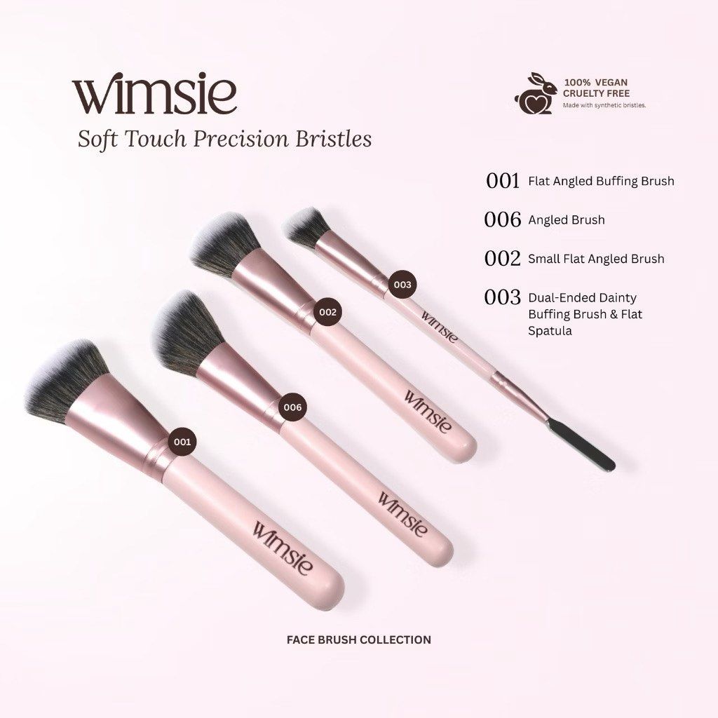 WIMSIE MAKE UP BRUSH (Category: Makeup) located in Manila. Submitted by jazfinds_ (Listing ID 1470589995, Image 2). Description: TAKE ALL 350 Wimsie Brushes (tillo dupes) ₱200 - 001 Flat Angled Buffing Brush ₱200 - 002 Small Flat Angled Brush Both are best for applying creams or liquid foundation, blush and bronzer Location: Cubao, QC Ship Via J&T/lalamove (buyer pays fee) Meetup / Pickup available.