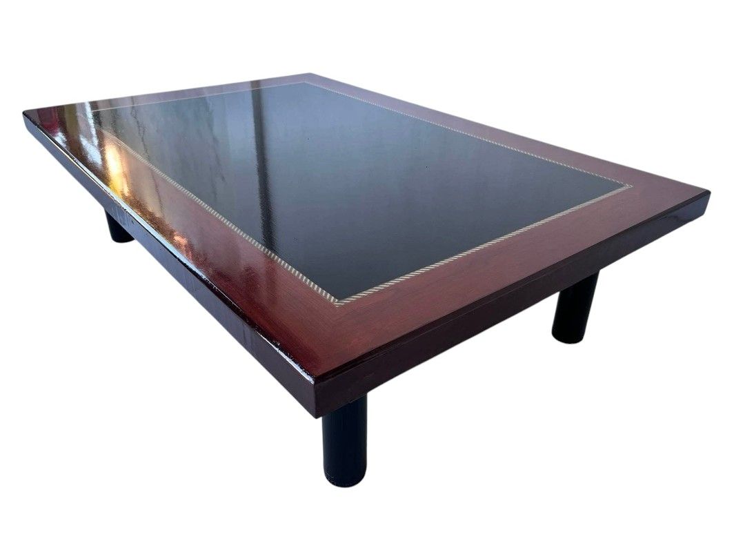 Wooden Center Table with Glass Top (Category: Tables & Sets) located in Mexico. Submitted by mgracejapansurplus (Listing ID 1469773526, Image 3). Description: NEW ARRIVAL 🔥 JAPAN SURPLUS Wooden Center Table with Glass Top ✨ - Elegant polished wood frame with decorative gold trim - Smooth black glass top — sleek & easy to wipe clean - Sturdy compact legs, stable & durable - Dimensions: L48" × W32" × H13" - Price: ₱4,900 ✅LALAMOVE Same-day deliver