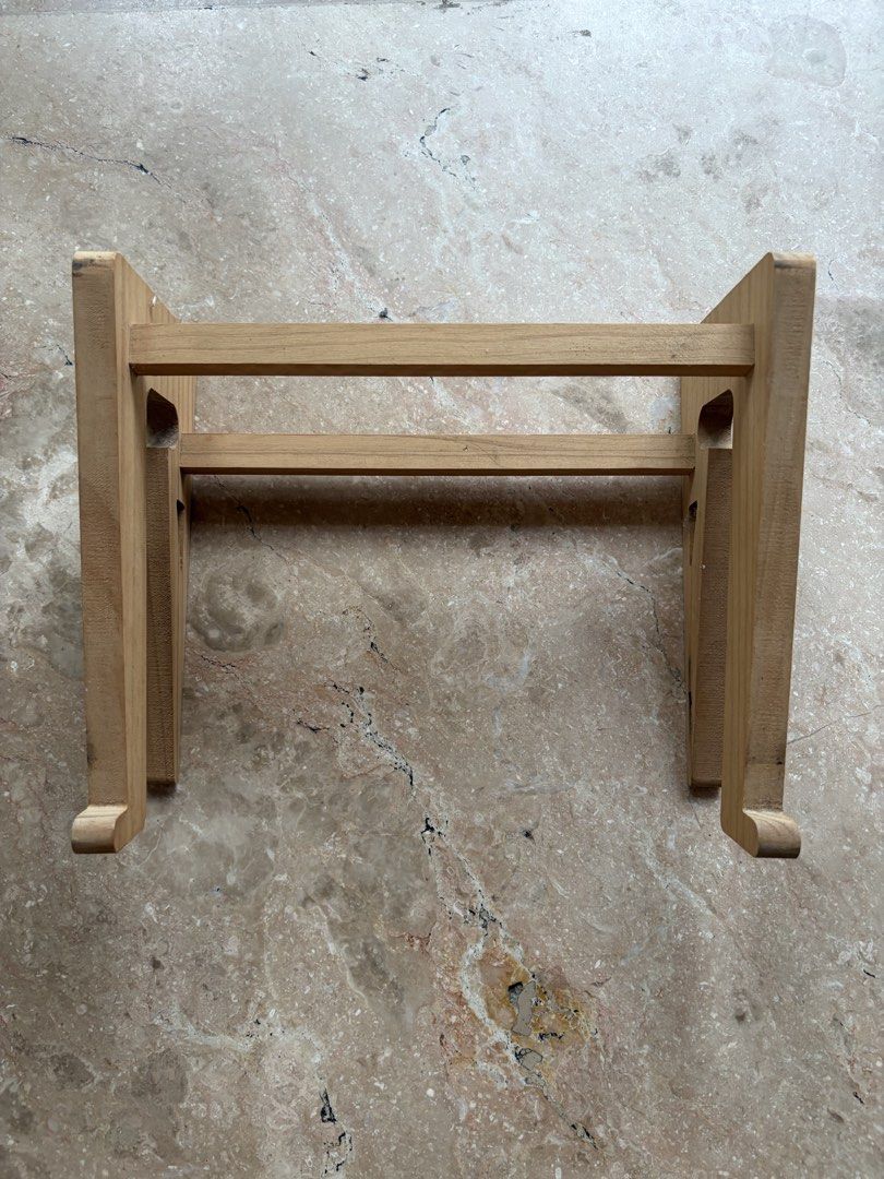 Wooden Laptop / Tablet Stand: Natural Pine (Category: Other Accessories) located in Quezon City. Submitted by tidyup.lara (Listing ID 1470559220, Image 1). Description: Sold as is Condition 8/10: used but in good condition, needs a little cleaning.