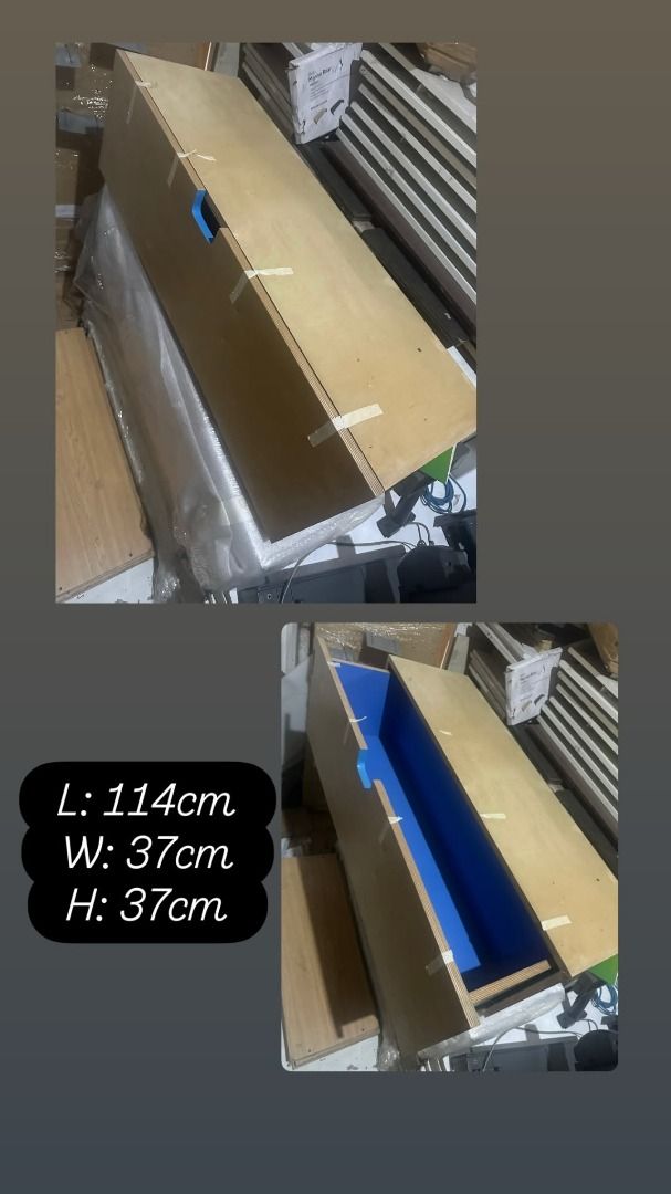 Wooden Storage Box / Display Box – Heavy Duty (Category: Storage Boxes & Baskets) located in Manila. Submitted by abarcanico92687 (Listing ID 1470662269, Image 1). Description: FOR SALE! Preloved Wooden Storage Box A sturdy, rectangular wooden box with a blue interior compartment. Suitable for storage, organizing supplies, or repurposing for retail and commercial use. ✅ Wooden construction ✅ Spacious blue interior compartment ✅ Long rectangular d