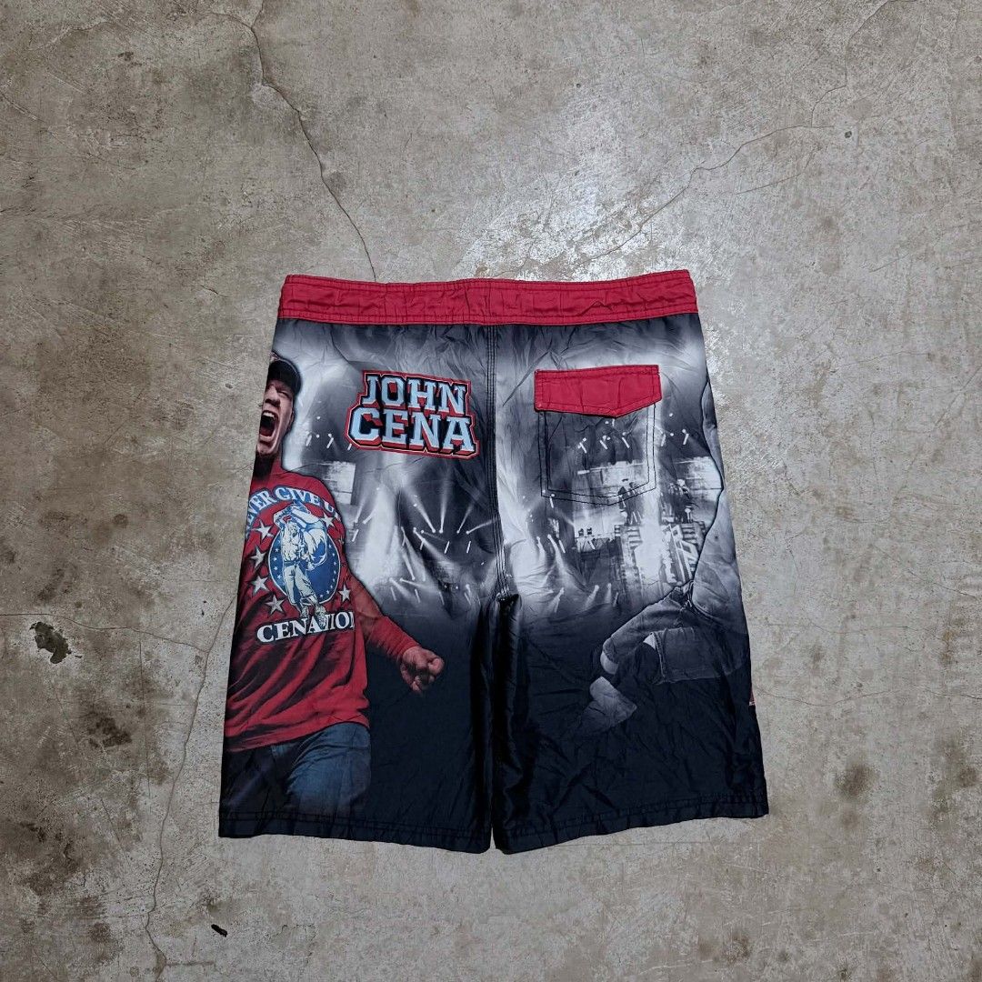 WWE John Cena BoardShorts (Category: Shorts) located in Manila. Submitted by arvinnn_ (Listing ID 1470722672, Image 2). Description: WWE Boardshort Size Large on tag W 32 L 21 LO 10.5 Excellent Condi No Issue +sf Antipolo, Rizal.