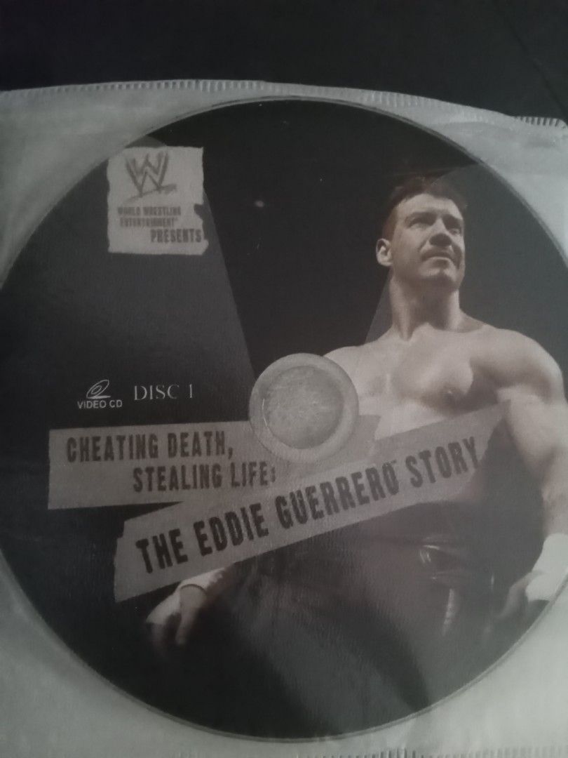 WWE Superstars Video CD Collection (Category: CDs & DVDs) located in Cavite. Submitted by emilgarcia09 (Listing ID 1470622294, Image 2). Description: - Set of 5 WWE Superstar Video CDs (VCD format) - Includes Bret Hart Hitman Vol. 1, Cheating Death Stealing Life: The Eddie Guerrero Story, Hard Knocks: The Chris Benoit Story, Mick Foley's Greatest Hits & Misses Vol. 2, and Rob Van Dam: One of a Kind Vol. 1 - Must-have for wrestling fans and 90s/00