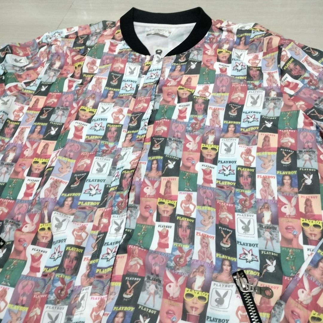 Y2K PLAYBOY MAGAZINE JACKET (Category: Coats, Jackets and Outerwear) located in Sariaya. Submitted by social_animalz (Listing ID 1470688951, Image 2). Description: 20.75 x 23.5 full zip polyester shipping fee is not included.