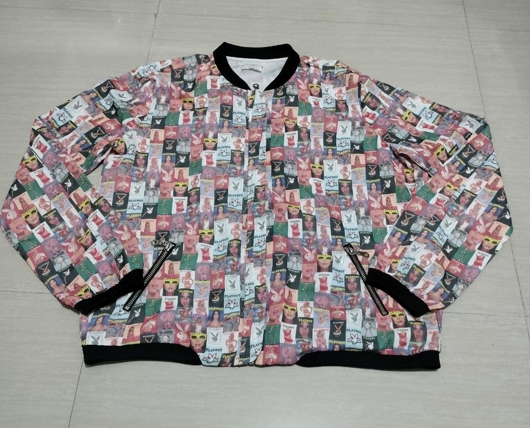 Y2K PLAYBOY MAGAZINE JACKET (Category: Coats, Jackets and Outerwear) located in Sariaya. Submitted by social_animalz (Listing ID 1470688951, Image 1). Description: 20.75 x 23.5 full zip polyester shipping fee is not included.