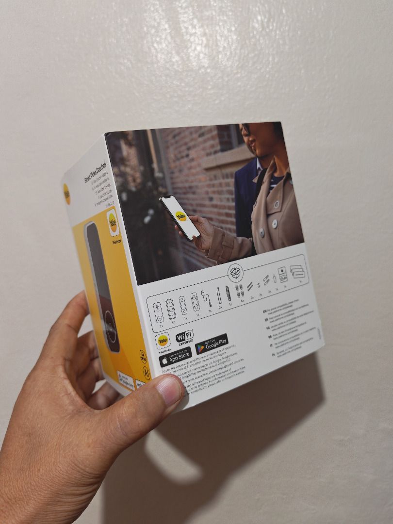 YALE SMART VIDEO DOORBELL (Category: Home Improvement Tools & Accessories) located in Makati City. Submitted by ejimmy (Listing ID 1470562912, Image 2). Description: FOR SALE: YALE SMART VIDEO DOORBELL Brand New & Sealed in Box! Upgrade your home security with the Yale Smart Video Doorbell! Monitor your doorstep anytime, anywhere, directly from your smartphone using the Yale Home app. https://www.yalesmart.com/ph/phaa-smart-video-doorbell FEATURE