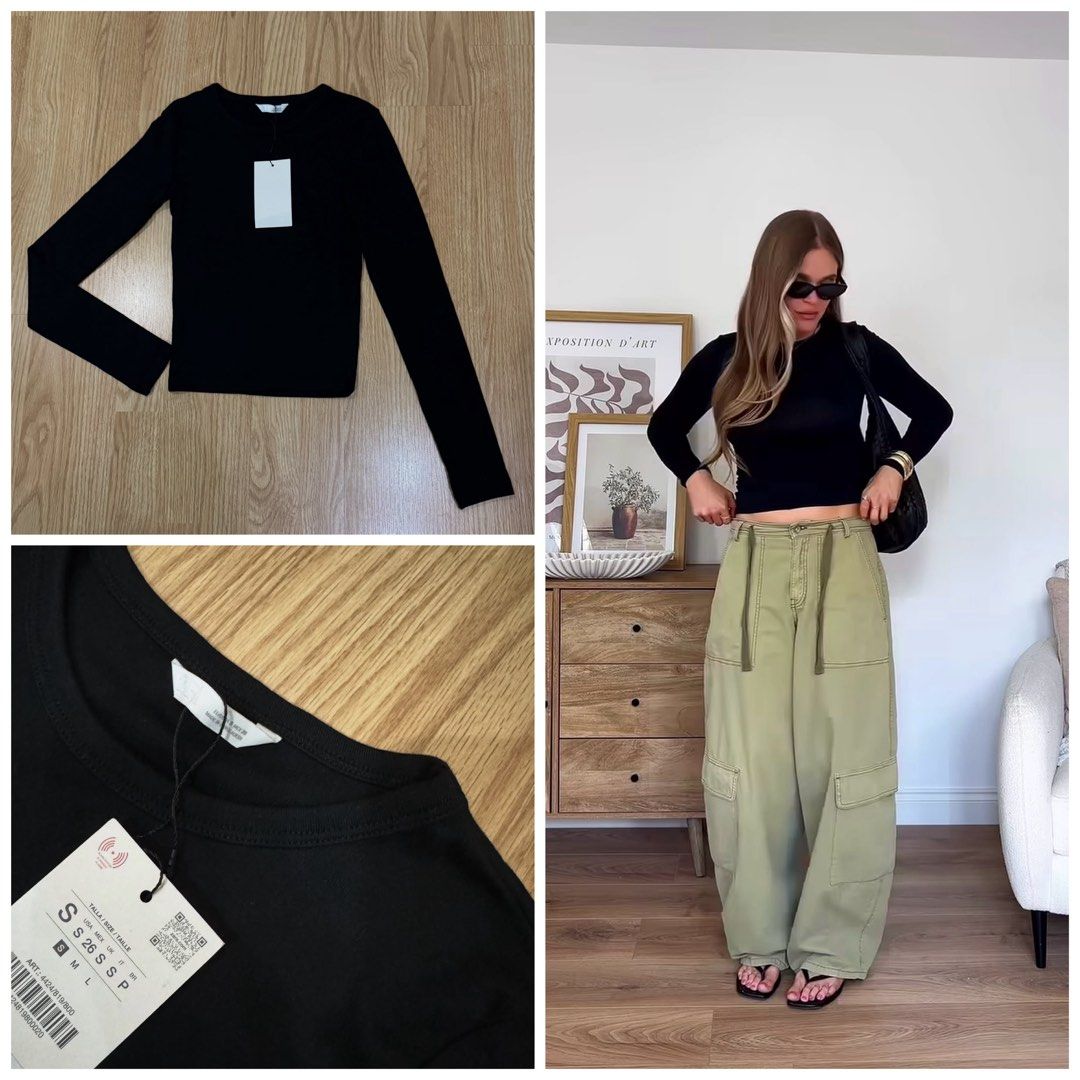 ZARA | Basic Cotton Longsleeves Top - Small (Category: Longsleeves) located in Roxas City. Submitted by elliesuite (Listing ID 1470570739, Image 1). Description: Read: LAST PRICE POSTED ‼️ NO WHEN WORN ‼️ NO MEASUREMENTS ‼️ Brand New with Tags Size: Small Stretchable & soft Basic! A must have! SF c/o Buyer. (JRS Express ONLY ₱150 - no other courier) No grab/lala (not from the Metro) All sales are final. No REFUND. No return / exchange. .