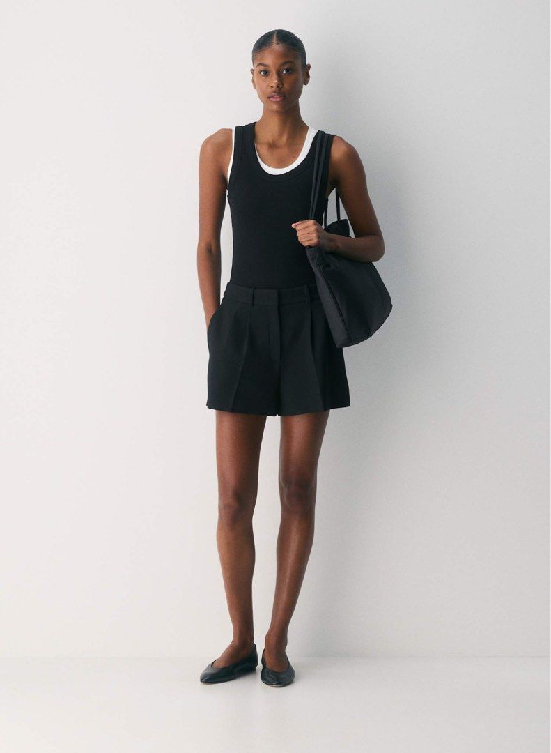 ZARA - High Waisted Tailored Black Shorts (Category: Shorts) located in Cavite. Submitted by hand.picked (Listing ID 1470600336, Image 2). Description: ZARA - High Waisted Tailored Black Shorts Size: Medium Dimension: 15” Waistline / 13” Length Condition: Excellent.