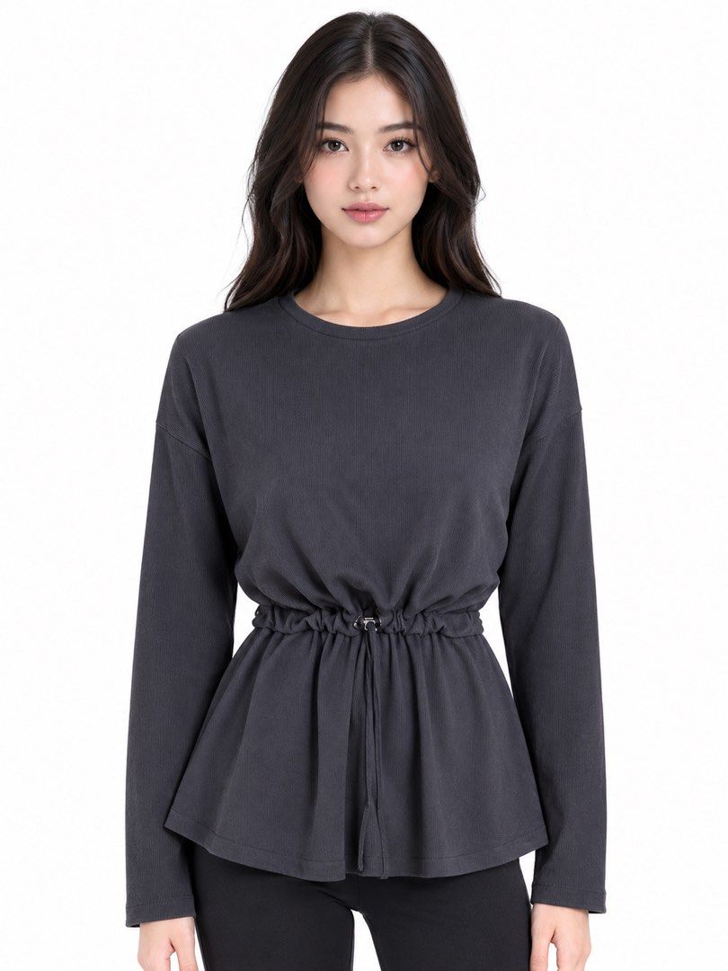 Zara Black Long-Sleeve Top featuring an Elasticates, Drawstring Cinched Waist (Category: Longsleeves) located in Digos. Submitted by dessirie. (Listing ID 1470599286, Image 1). Description: kasya up to semi-large ♡Authentic/preloved item. Actual photos posted. Please check all photos and details carefully before purchasing. Minor signs of use may be present. Walk in buyers are always welcome!✨️ 📍Location: Lim extension,Digos City Davao Del Sur,b