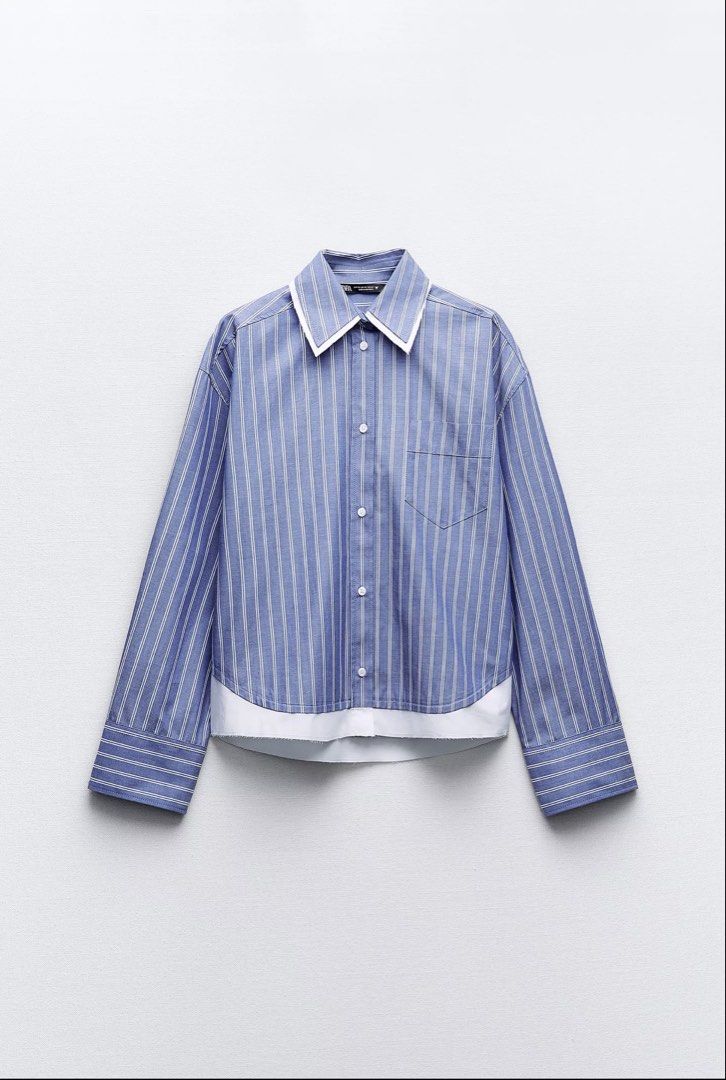 Zara Contrast Striped Shirt (Category: Longsleeves) located in Manila. Submitted by sunglassesindoor (Listing ID 1470597130, Image 1). Description: .