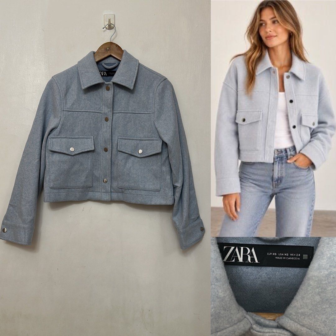 Zara Light Blue Jacket (Category: Coats, Jackets and Outerwear) located in Iloilo. Submitted by vpscloset (Listing ID 1470674677, Image 1). Description: .