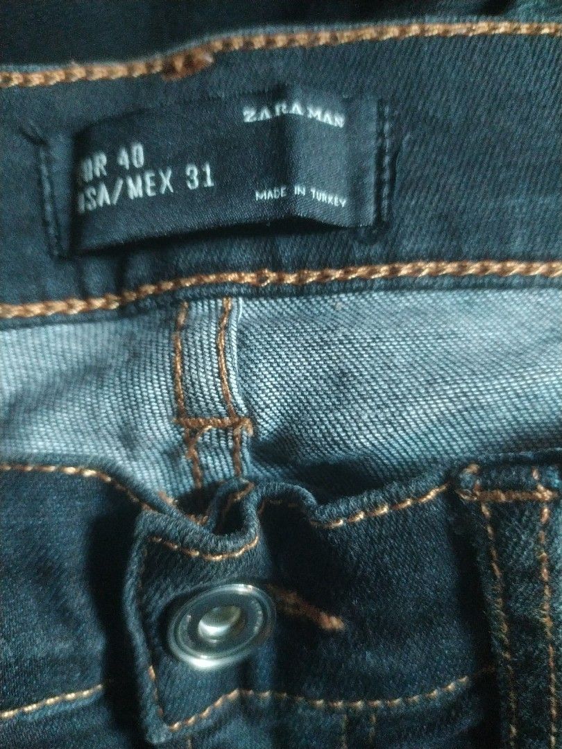 Zara man pants (Category: Jeans) located in Manila. Submitted by timtam04 (Listing ID 1470633218, Image 3). Description: 16inches waistline 40inches length.