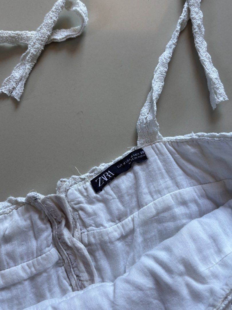 Zara mini dress (Category: Dresses) located in Rizal. Submitted by .love_b (Listing ID 1470741051, Image 2). Description: havent used this since this is thrifted!! cut ata yung straps, i think this is supposed to be a dress pwede rin like halter top or a skirt!.