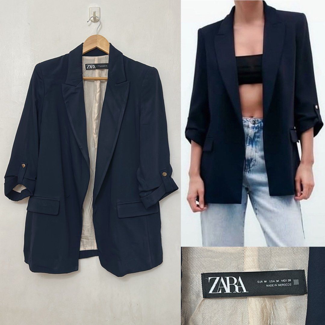 Zara Navy Blue Blazer (Category: Coats, Jackets and Outerwear) located in Iloilo. Submitted by vpscloset (Listing ID 1470675404, Image 1). Description: .