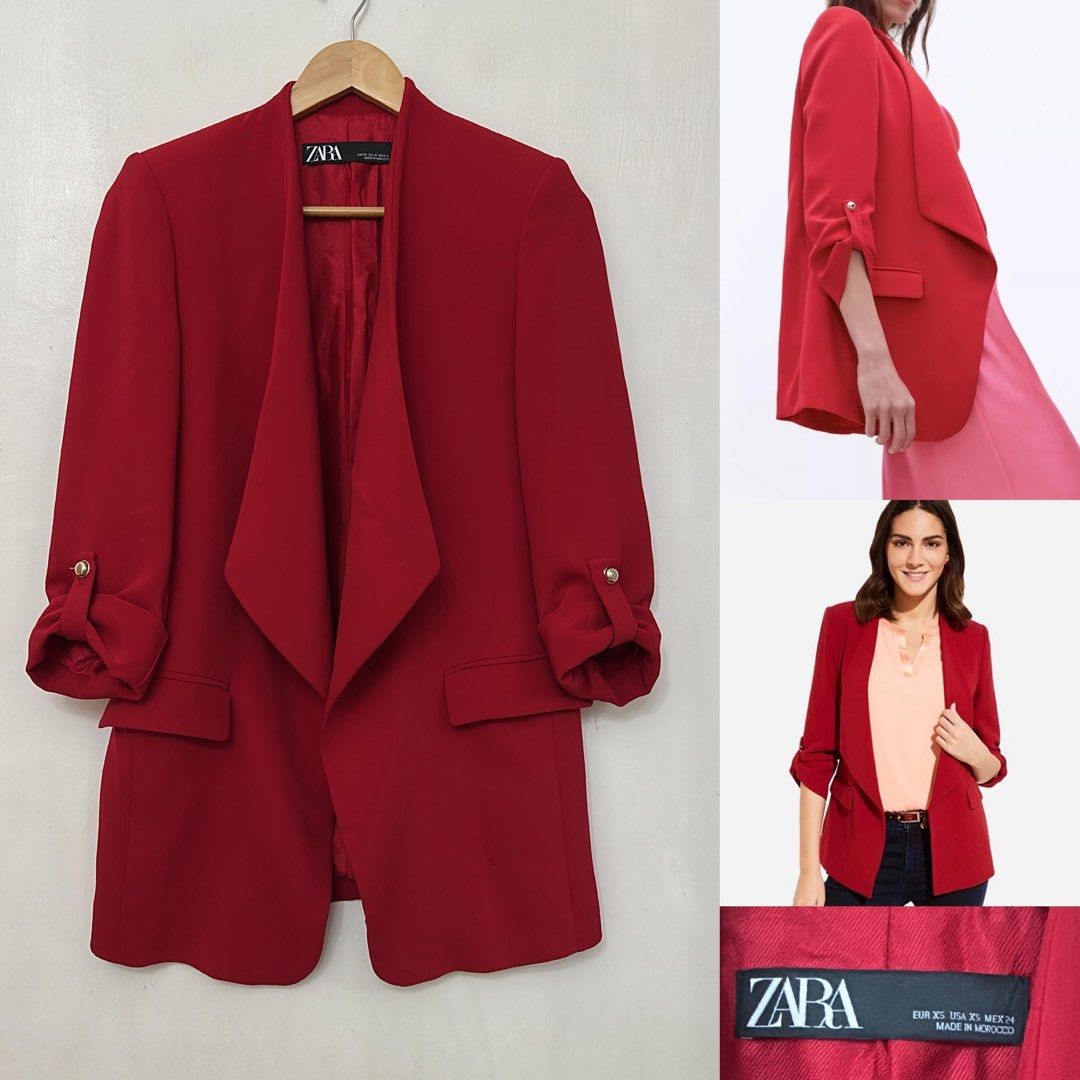 ZARA Red Blazer (Category: Coats, Jackets and Outerwear) located in Iloilo. Submitted by vpscloset (Listing ID 1470674478, Image 1). Description: .