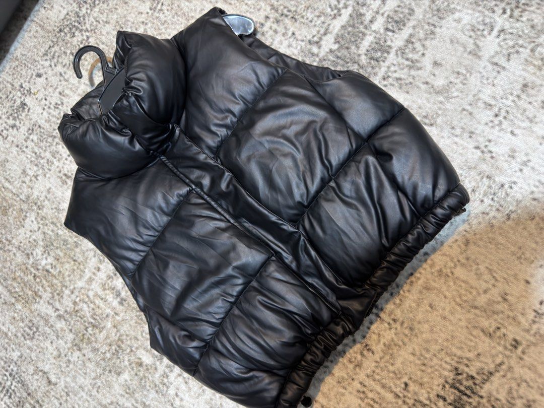 ZARA X.C Leather Puffer Vest (Category: Coats, Jackets and Outerwear) located in Makati City. Submitted by angkoljograt (Listing ID 1470653445, Image 3). Description: Size 28 Medium womens .
