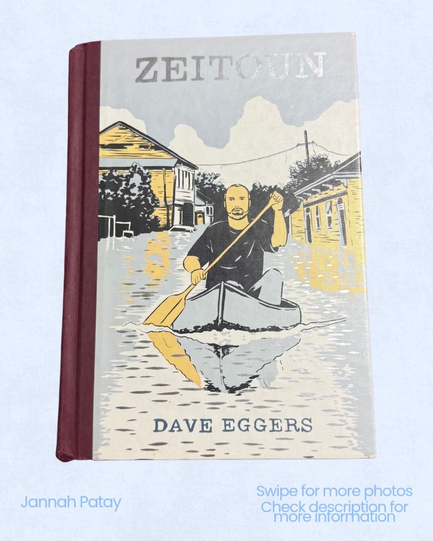 Zeitoun (Hardbound) (Category: Storybooks) located in Davao. Submitted by strawbae.moon (Listing ID 1470421165, Image 2). Description: Title: Zeitoun (Hardbound) 📚 Author: Dave Eggers ✍🏼 🧶 Item Condition: • Hardbound • Pre-loved • With a few pen marks and no highlights • No plastic cover • No folds • Little to no signs of usage 💋 With discount if bought with other items on my profile 🙂 STRICTLY NO REFUNDS/RETURNS❗️ ✍🏼 Kindly review all the 
